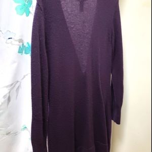 Purple cardigan